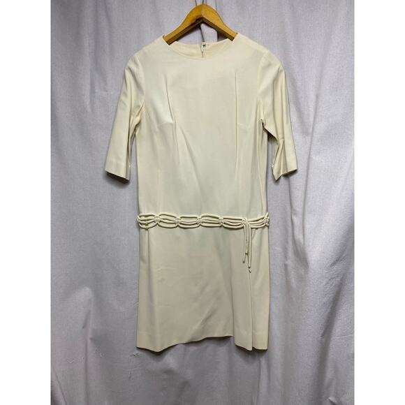 Vintage Herman Marcos fancy party dress cream color size 10 - Picture 1 of 4